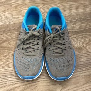 Blue and Gray Nike Tennis Shoes